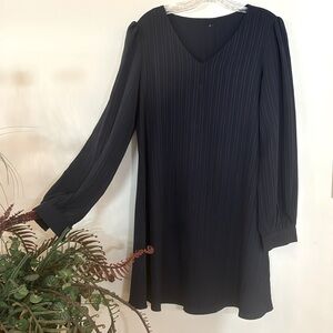 Long Sleeve Navy Dress
